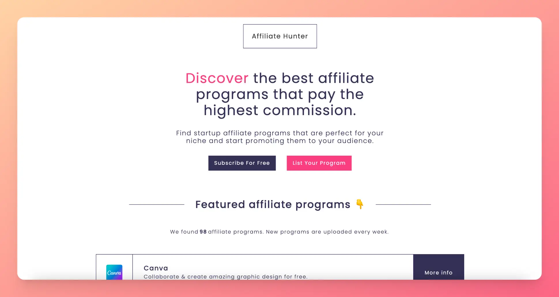 Best Affiliate Programs product image